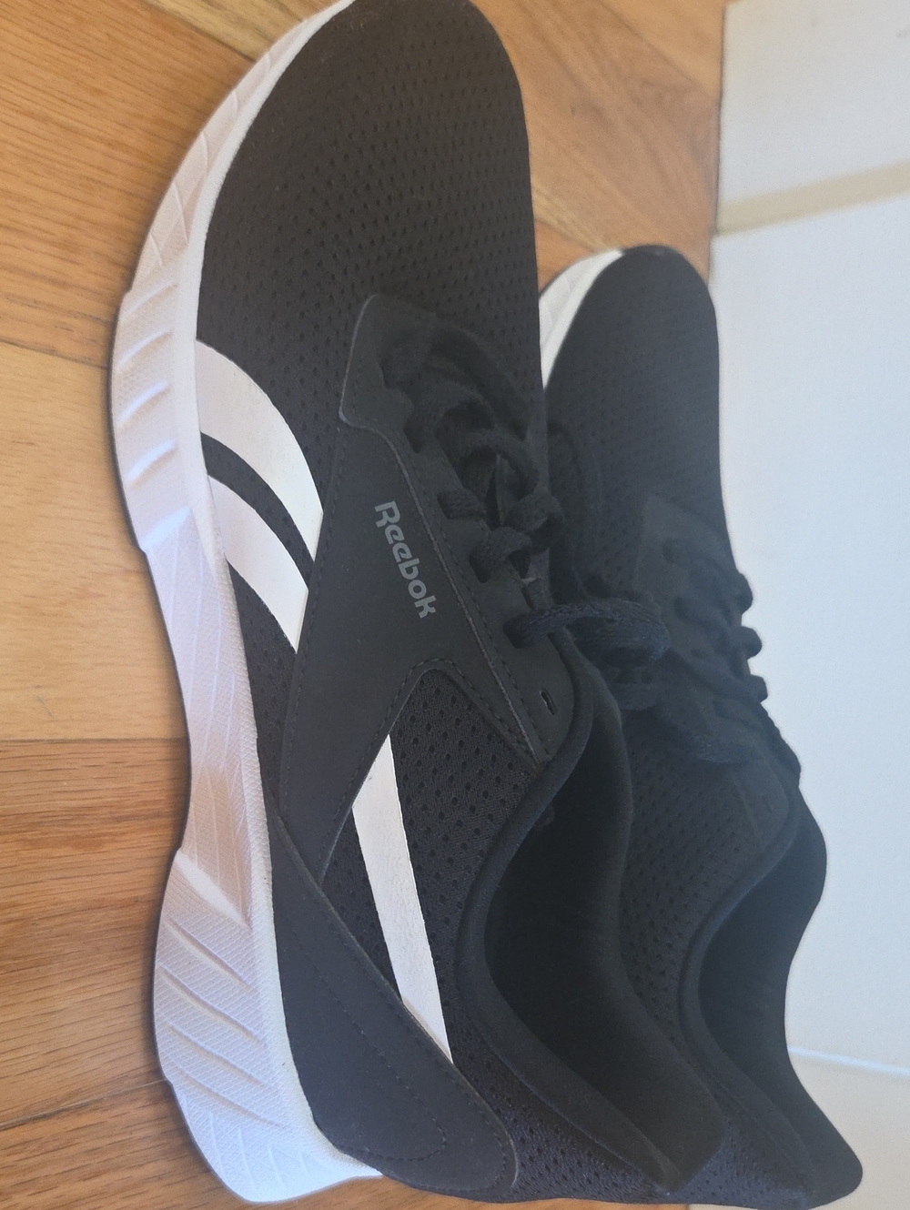 Reebok Black and White Women's Athletic Sneakers